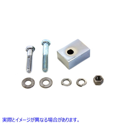 31-0288 Bates ヘッドランプ マウンティング ブロック クローム 取寄せ Vツイン Bates Headlamp Mounting Block Chrome (検索用