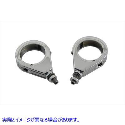 31-0333 ウインカークランプセット 溝付き 41mm 取寄せ Vツイン Turn Signal Clamp Set with Grooves 41mm (検索用／