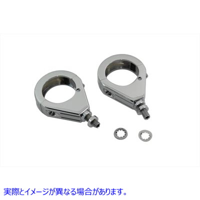 31-0334 39mm 溝付きウインカークランプセット 取寄せ Vツイン 39mm Turn Signal Clamp Set with Grooves (検索用／