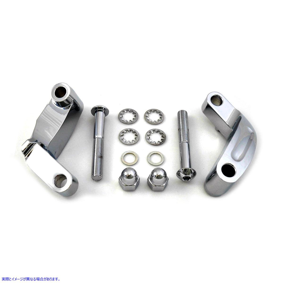 31-0392 クロームスムースミラー移設キット 取寄せ Vツイン Chrome Smooth Mirror Relocation Kit (検索用／56000039