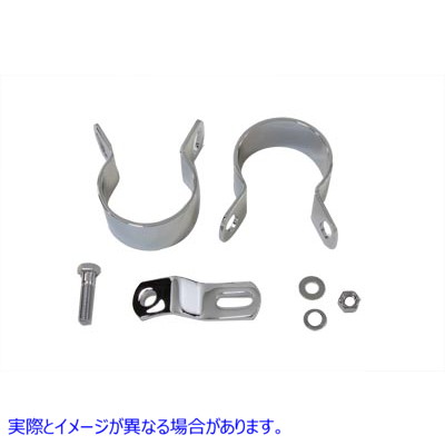 31-0556 エキゾーストマウントクランプキット クローム 取寄せ Vツイン Exhaust Mount Clamp Kit Chrome (検索用／