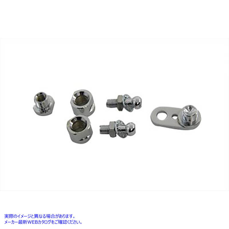 31-0582 クロームフロントウインカークランプボールスタッド 取寄せ Vツイン Chrome Front Turn Signal Clamp Ball Stud (検索用