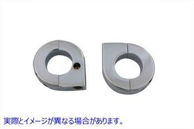 31-0695 クローム ユニバーサル マウント クランプ セット 1 インチ 取寄せ Vツイン Chrome Universal Mount Clamp Set 1 inch (