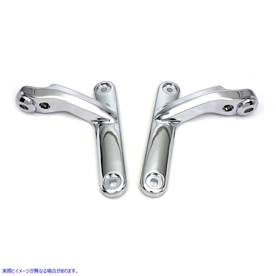 31-1027 クロームスポットランプブラケットセット 取寄せ Vツイン Chrome Spotlamp Bracket Set (検索用／