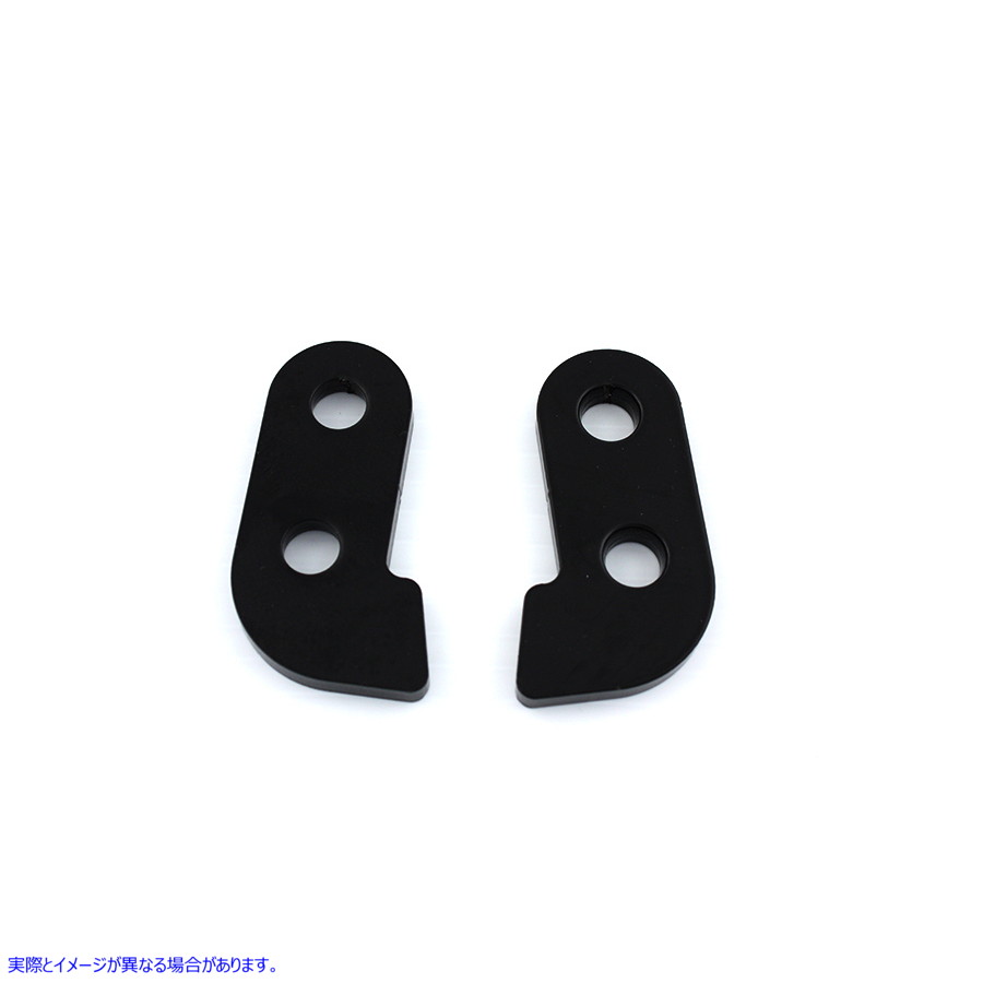 31-1051 リアフェンダーマウント溶接オンブラケットブラック 取寄せ Vツイン Rear Fender Mount Weld On Brackets Black (検索用