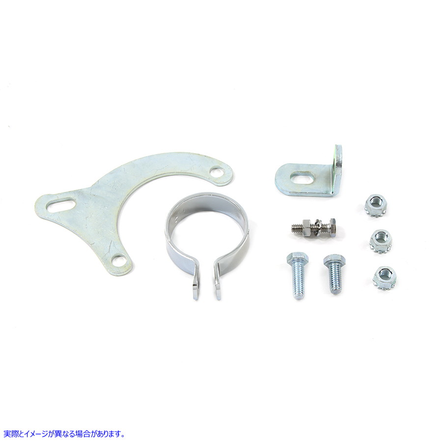 31-1069 エキゾーストクランプ＆ブラケットセット クローム 取寄せ Vツイン Exhaust Clamp and Bracket Set Chrome (検索用／