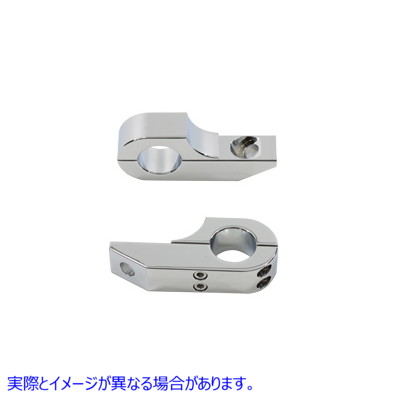 31-1254 フットペグ エクステンダー クランプ セット クローム 取寄せ Vツイン Footpeg Extender Clamp Set Chrome (検索用／