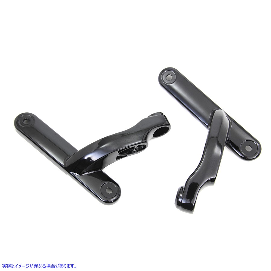31-1343 ブラック スポットランプ ブラケット セット 取寄せ Vツイン Black Spotlamp Bracket Set (検索用／68000102 68000103