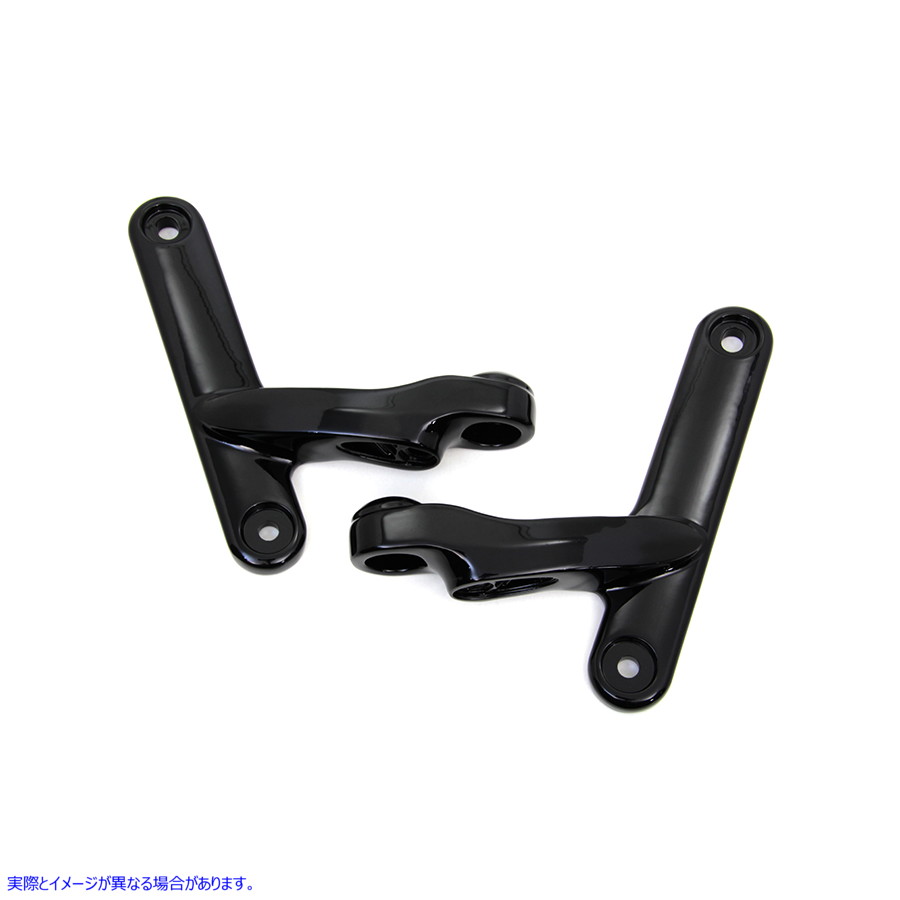 31-1344 ブラック スポットランプ ブラケット セット 取寄せ Vツイン Black Spotlamp Bracket Set (検索用／