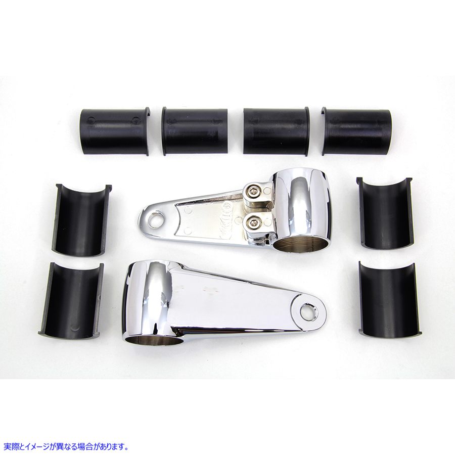 31-1353 ユニバーサル ヘッドランプ マウント ブラケット クローム 取寄せ Vツイン Universal Headlamp Mount Bracket Chrome (