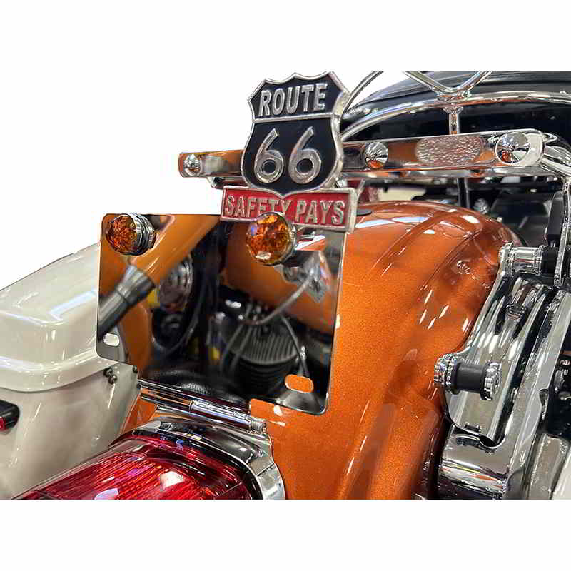 31-1472 ナンバープレートブラケット 取寄せ Vツイン License Plate Relocation Bracket Chrome (検索用／