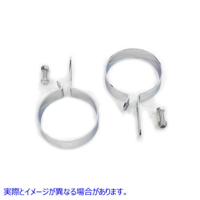 31-1977 クローム 3-1/2 インチマフラー本体とエンドハンガークランプセット 取寄せ Vツイン Chrome 3-1/2 inch Muffler Body an