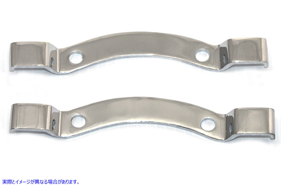 31-1987 シーシーバーパッド用クロームブラケットセット 取寄せ Vツイン Chrome Bracket Set for Sissy Bar Pad (検索用／52492-