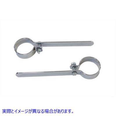31-2105 クローム 1-7/8 インチ エキゾースト ハンガー クランプ セット 取寄せ Vツイン Chrome 1-7/8 inch Exhaust Hanger Clam