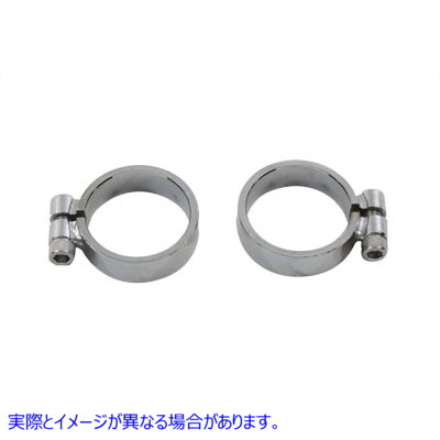 31-2112 クロームアレンタイプエキゾーストクランプセットワイド 取寄せ Vツイン Chrome Allen Type Exhaust Clamp Set Wide (検
