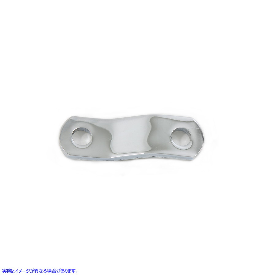 31-2115 クロームオフセットエキゾーストブラケット 取寄せ Vツイン Chrome Offset Exhaust Bracket (検索用／