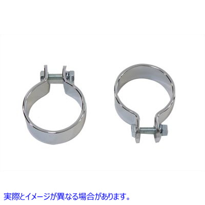 31-2132 クローム 1-3/4 インチマフラー本体とエンドクランプセット 取寄せ Vツイン Chrome 1-3/4 inch Muffler Body and End Cl