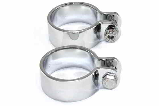 31-2144 クローム 1-7/8 インチヘビーマフラー本体とエンドクランプセット 取寄せ Vツイン Chrome 1-7/8 inch Heavy Muffler Bod
