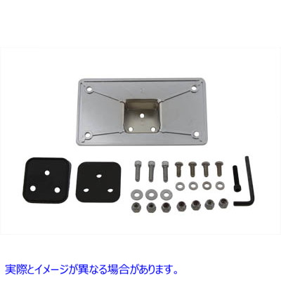 31-3943 ナンバー プレート フレーム ブラケット キット クローム 取寄せ Vツイン License Plate Frame Bracket Kit Chrome (検