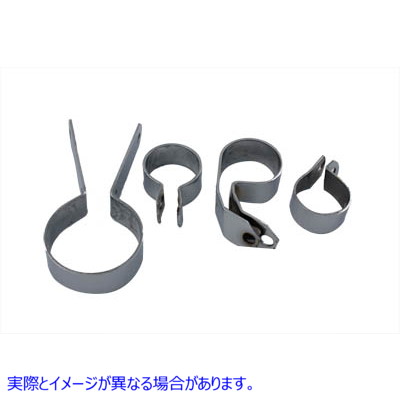31-3956 クロームエキゾーストクランプキット 取寄せ Vツイン Chrome Exhaust Clamp Kit (検索用／65275-50 65278-36
