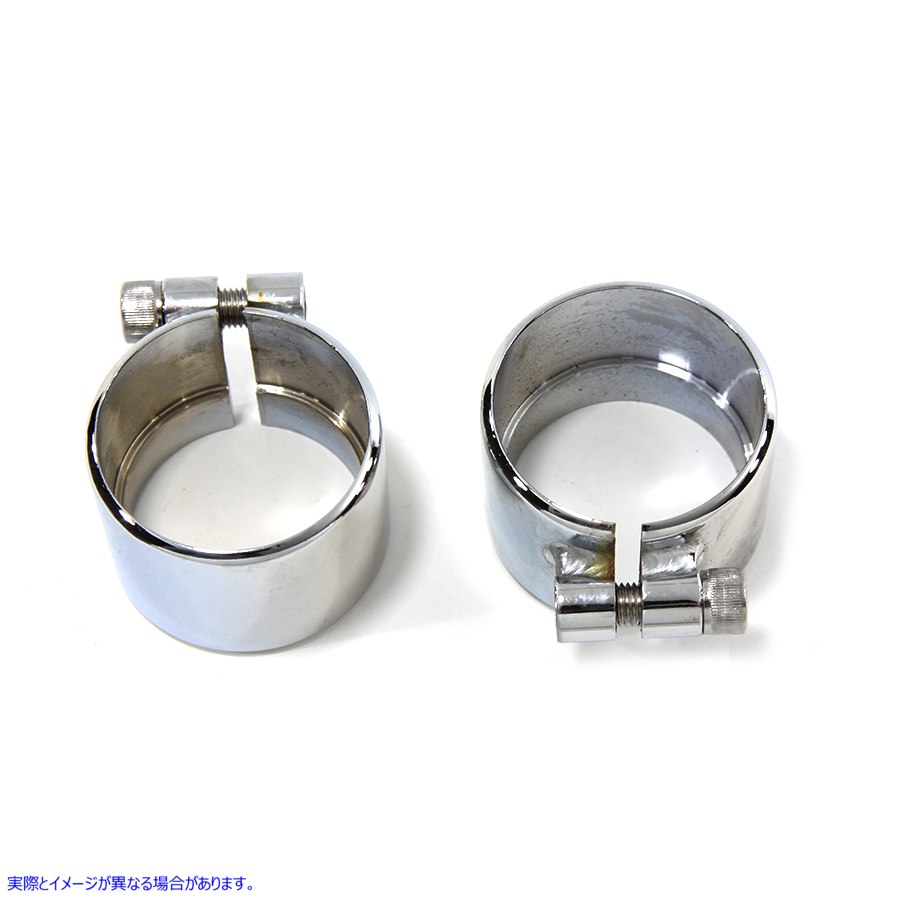 31-9920 クローム 1-3/4 インチ シームレス エキゾースト クランプ セット 取寄せ Vツイン Chrome 1-3/4 inch Seamless Exhaust