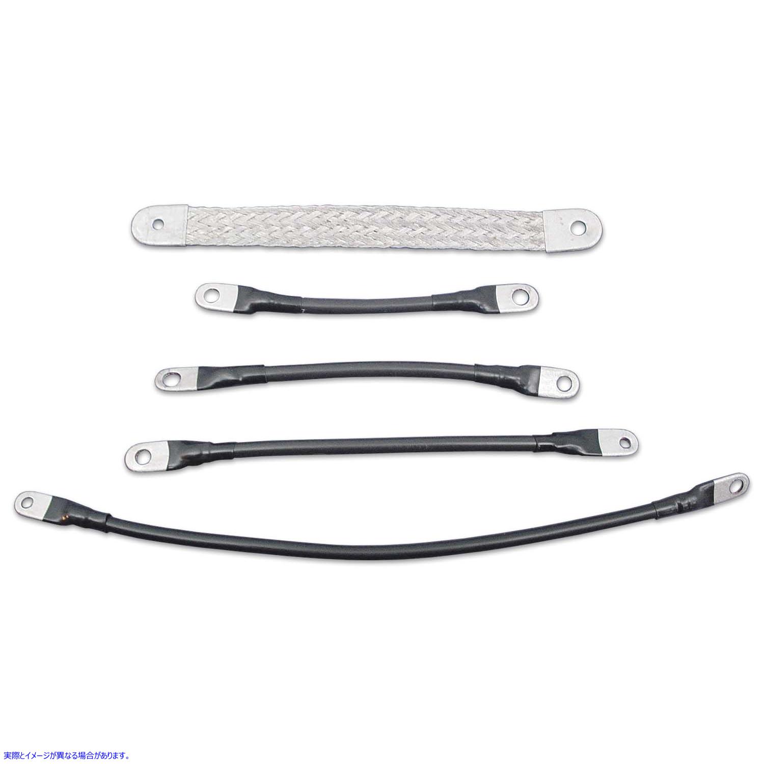 32-0317 耐久性の高い黒のアース バッテリー ケーブルの品揃え 取寄せ Vツイン Heavy Duty Black Ground Battery Cable Assortme