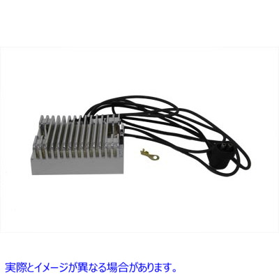 32-0781 Volt Tech クローム レギュレーター 角型プラグ付き 取寄せ Vツイン Volt Tech Chrome Regulator with Square Plug (検