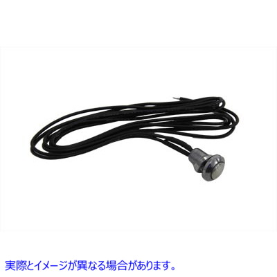 32-0867 ミニクロームプッシュボタン2線式スイッチ 取寄せ Vツイン Mini Chrome Push Button Two-Wire Switch (検索用／