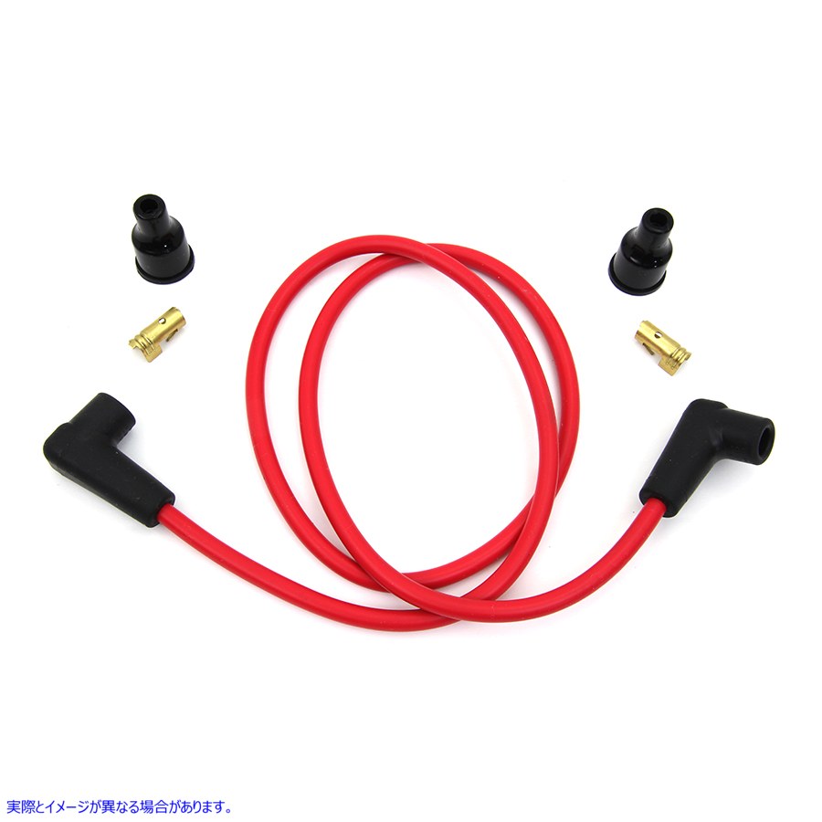 32-1123 Red Copper Core 7mm Spark Plug Wire Kit 取寄せ Vツイン (検索用／ Volt Tech