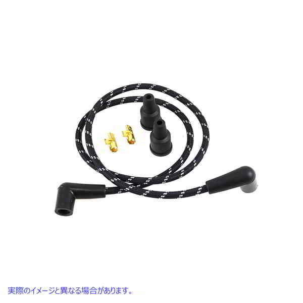 32-1218 ユニバーサル 7mm 編組スパークプラグワイヤーキット 取寄せ Vツイン Universal 7mm Braided Spark Plug Wire Kit (検索