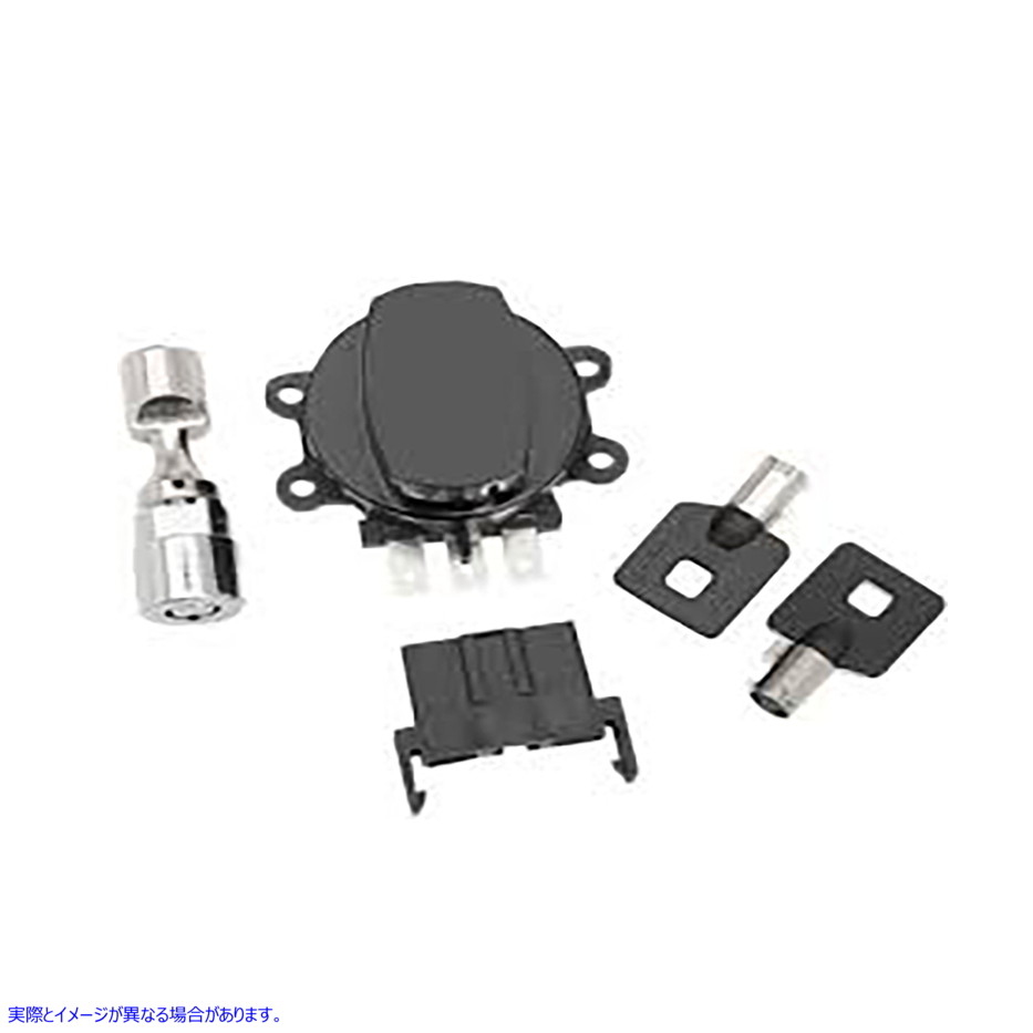 32-1482 サイドヒンジイグニッションスイッチ ブラック フォークロック付き 取寄せ Vツイン Side Hinge Ignition Switch Black w