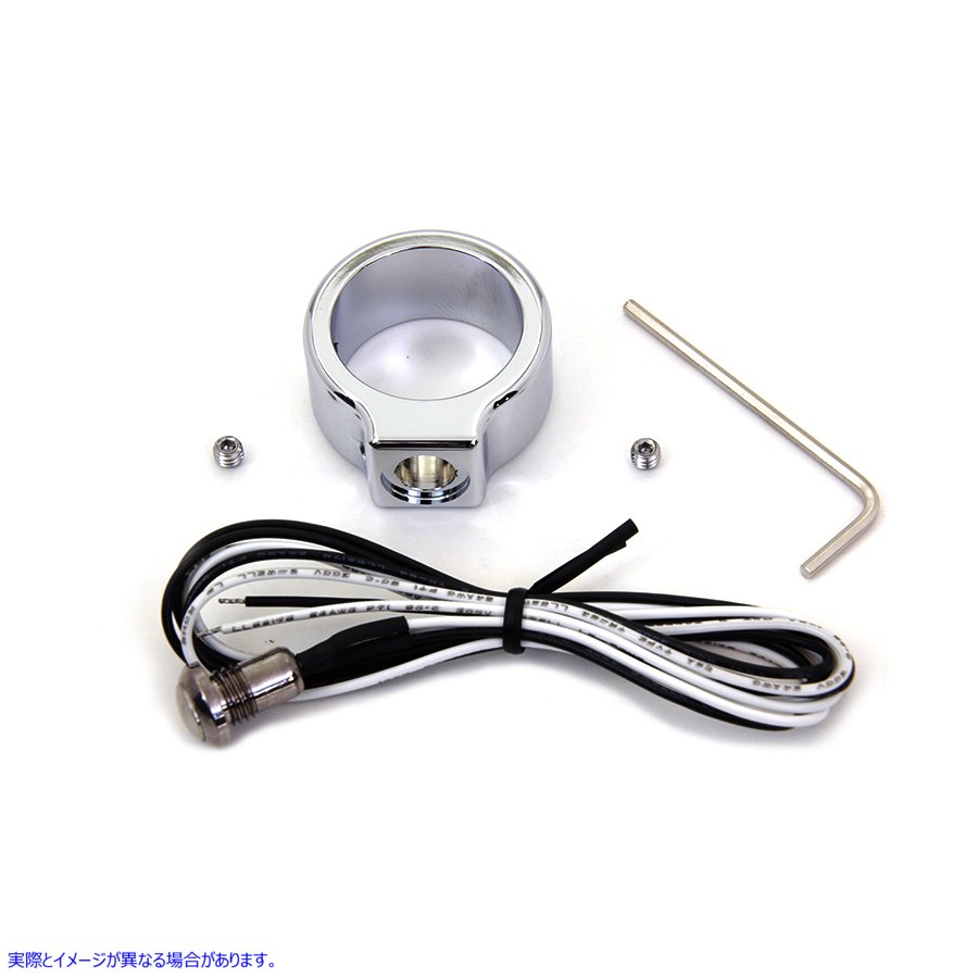 32-1544 【廃番】 クローム シングル ハンドルバー ボタン スイッチ キット 取寄せ Vツイン Chrome Single Handlebar Button Swi