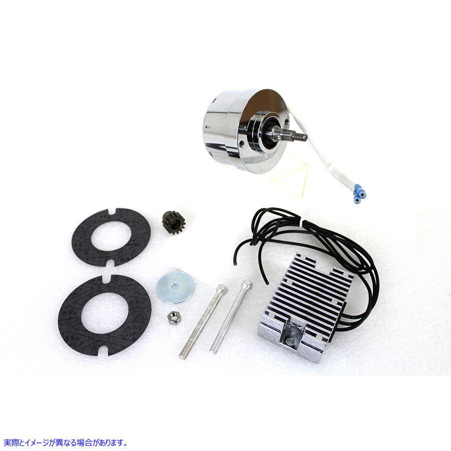 32-1676 クローム 12 ボルト オルタネーター ジェネレーター変換キット 取寄せ Vツイン Chrome 12 Volt Alternator Generator Co