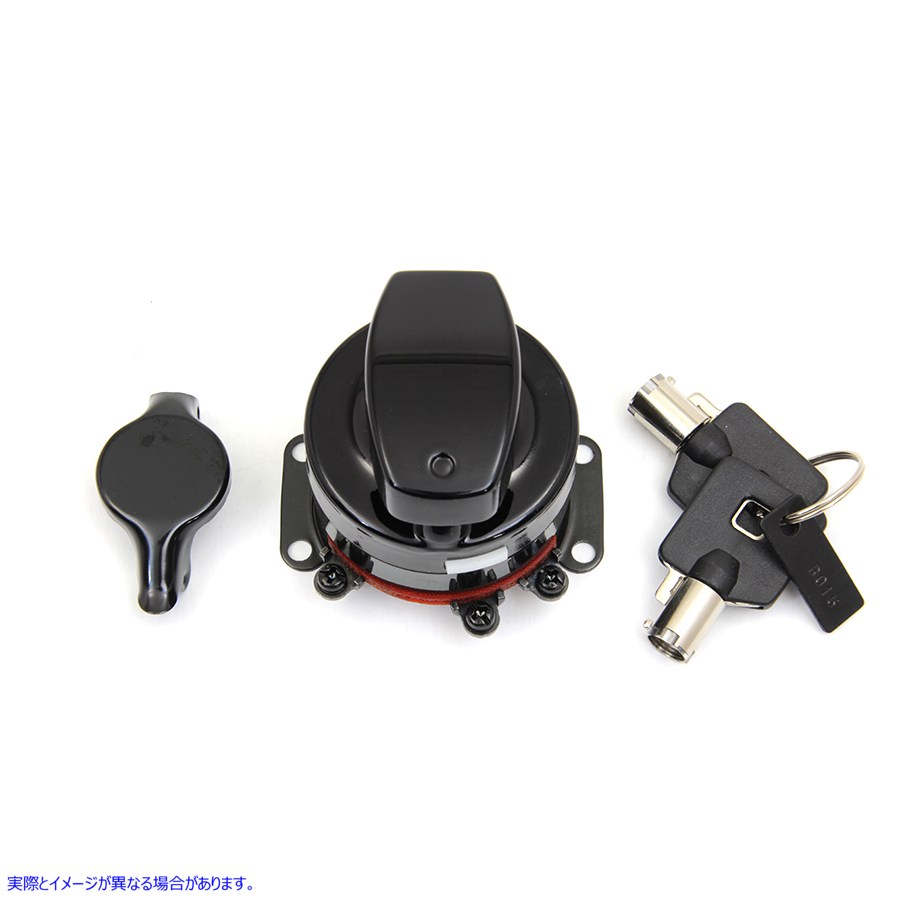 32-1696 ヒンジイグニッションスイッチ 6端子 グロスブラック 取寄せ Vツイン Hinge Ignition Switch 6 Terminal Gloss Black (