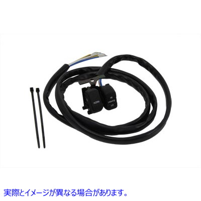 32-7003 ハンドルバースイッチディマーとホーンブラック 取寄せ Vツイン Handlebar Switch Dimmer and Horn Black (検索用／7159