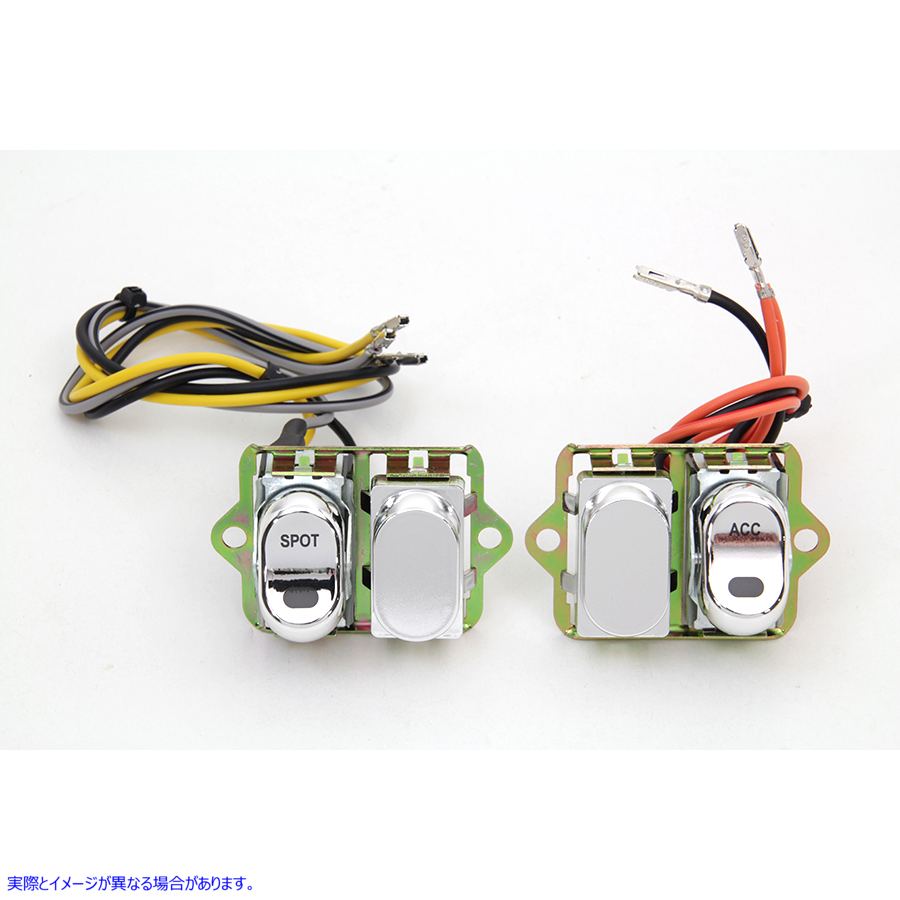 32-7022 ロッカー スタイル LED フェアリング スイッチ キット クローム 取寄せ Vツイン Rocker Style LED Fairing Switch Kit C