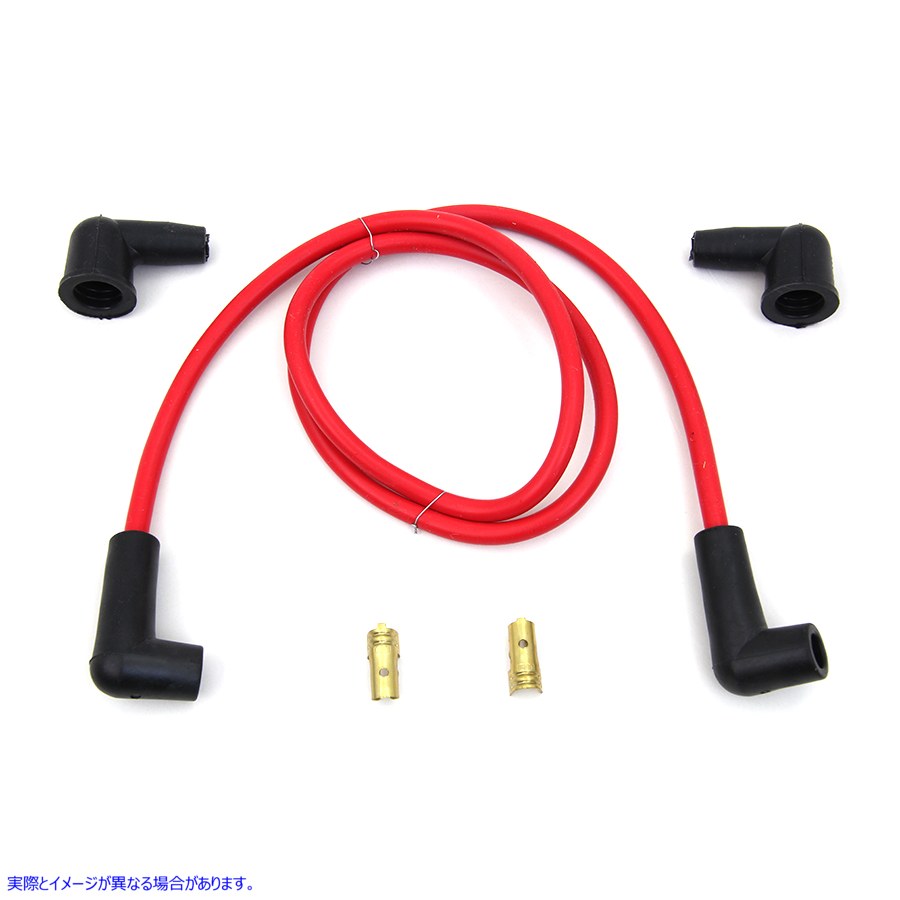 32-7133 レッドスパークプラグワイヤーセット 取寄せ Vツイン Red Spark Plug Wire Set (検索用／