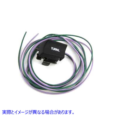 32-8000 ブラックハンドルバー左ウインカースイッチ 取寄せ Vツイン Black Handlebar Left Turn Signal Switch (検索用／71599-9
