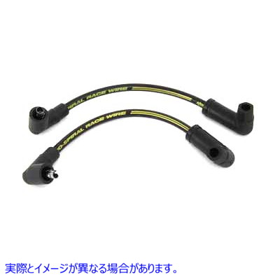 32-9103 【廃番】 アクセルブラック 8.8mm スパークプラグワイヤーセット 取寄せ Vツイン Accel Black 8.8mm Spark Plug Wire Se