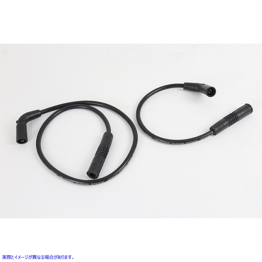 32-9186 Accel 8mm S/S スパイラルコア点火ワイヤーセット ブラック 取寄せ Vツイン Accel 8mm S/S Spiral Core Ignition Wire S
