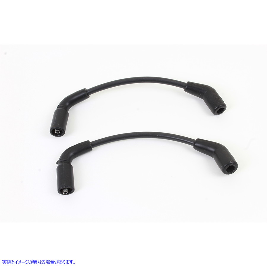 32-9194 Accel 8mm S/S スパイラルコア点火ワイヤーセット ブラック 取寄せ Vツイン Accel 8mm S/S Spiral Core Ignition Wire S