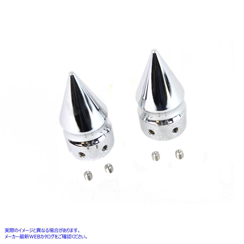3275-2 フロントアクスルカバーセット パイクスタイル クロームメッキ 取寄せ Vツイン Front Axle Cover Set Pike Style Chrome