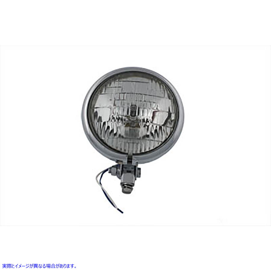 33-0001 5-3/4 インチ丸型ヘッドランプ アセンブリ クローム 取寄せ Vツイン 5-3/4 inch Round Headlamp Assembly Chrome (検索