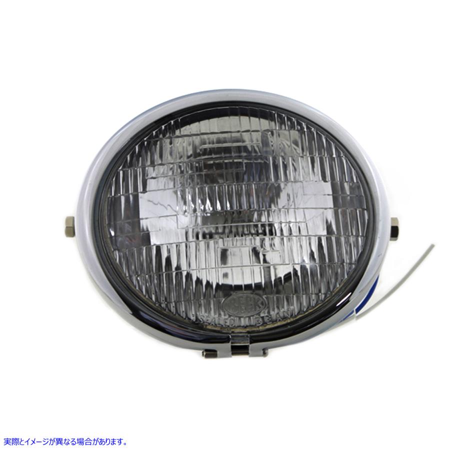 33-0003 5-3/4 インチ丸型ヘッドランプ アセンブリ 取寄せ Vツイン 5-3/4 inch Round Headlamp Assembly (検索用／