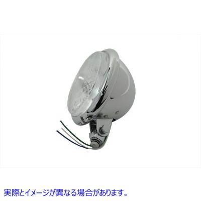 33-0019 5-3/4 インチ丸型ヘッドランプ アセンブリ ベイツ スタイル 取寄せ Vツイン 5-3/4 inch Round Headlamp Assembly Bates