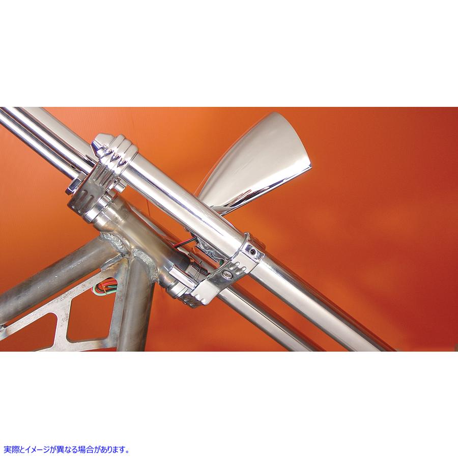 33-0050 5-3/4 インチ ハーフムーン ヘッドランプ クローム ビレット 取寄せ Vツイン 5-3/4 inch Half Moon Headlamp Chrome Bil