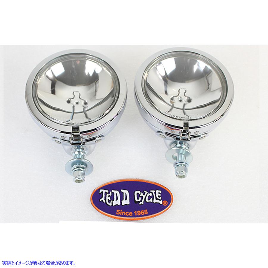 33-0066 クロームスポットランプアセンブリセット 取寄せ Vツイン Chrome Spotlamp Assembly Set (検索用／68652-64B
