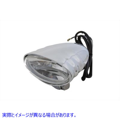 33-0075 クローム シングルビーム フォグランプ 取寄せ Vツイン Chrome Single Beam Fog Light (検索用／
