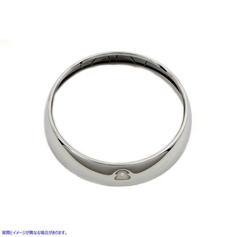 33-0080 クローム輪郭の 7 インチ ヘッドランプ リム 取寄せ Vツイン Chrome Contoured 7 inch Headlamp Rim (検索用／69604-03