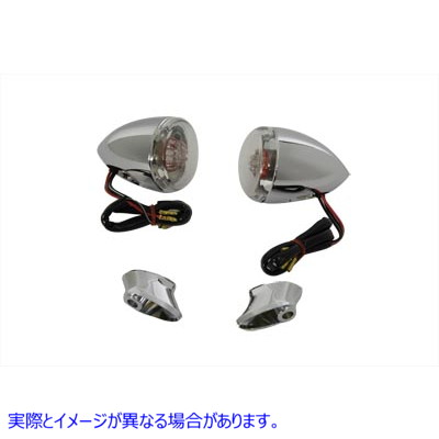 33-0091 リアウインカーキット クリアレンズ レッドLED 取寄せ Vツイン Rear Turn Signal Kit Clear Lens Red LED (検索用／